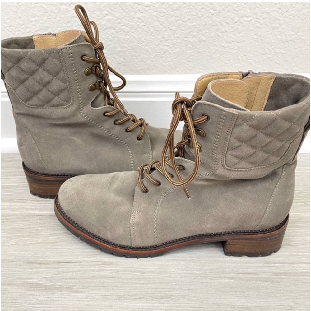 Seychelles Gray Combat Boots